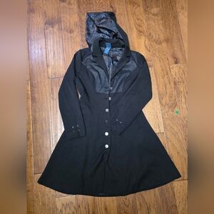 Harry Potter x Hot Topic Deathly Hallows Coat Hooded Trench Death Eater Size L